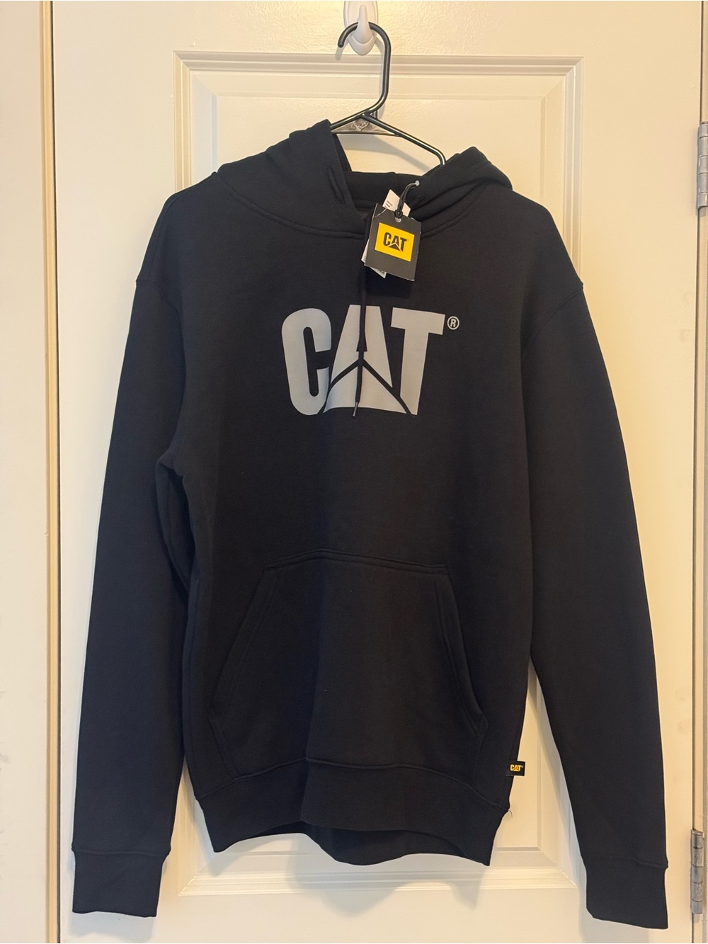 CAT Men's Black Logo Pullover Hoodie